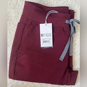 NWT FIGS | Zamora 2.0 Burgundy Scrub Pants